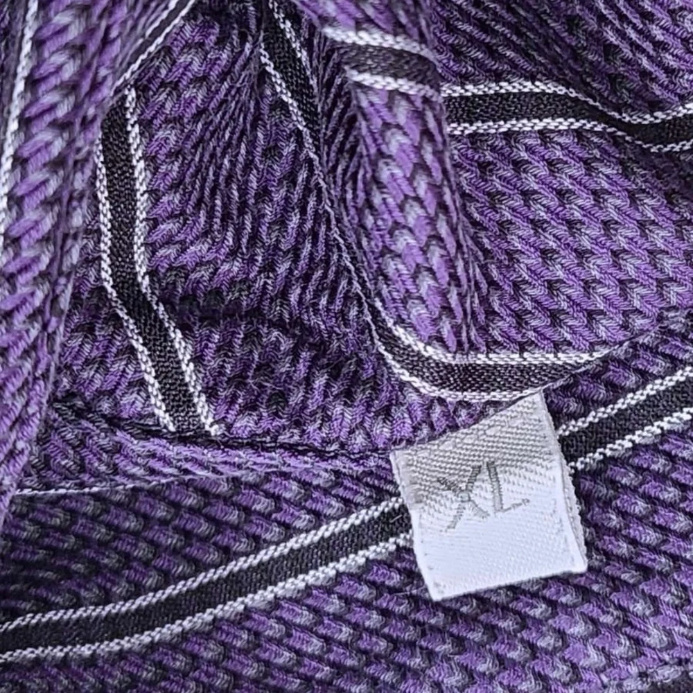 Ermenegildo Zegna Purple Dress Shirt with Black and White Pinstripes 👔 - Picture 2 of 7